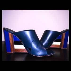 Tory Burch Color Cube Leather Mules